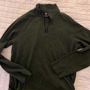Victorinox's dark green quarter zip up